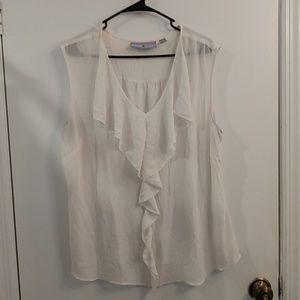 Avenue women's shear white blouse size 18-20